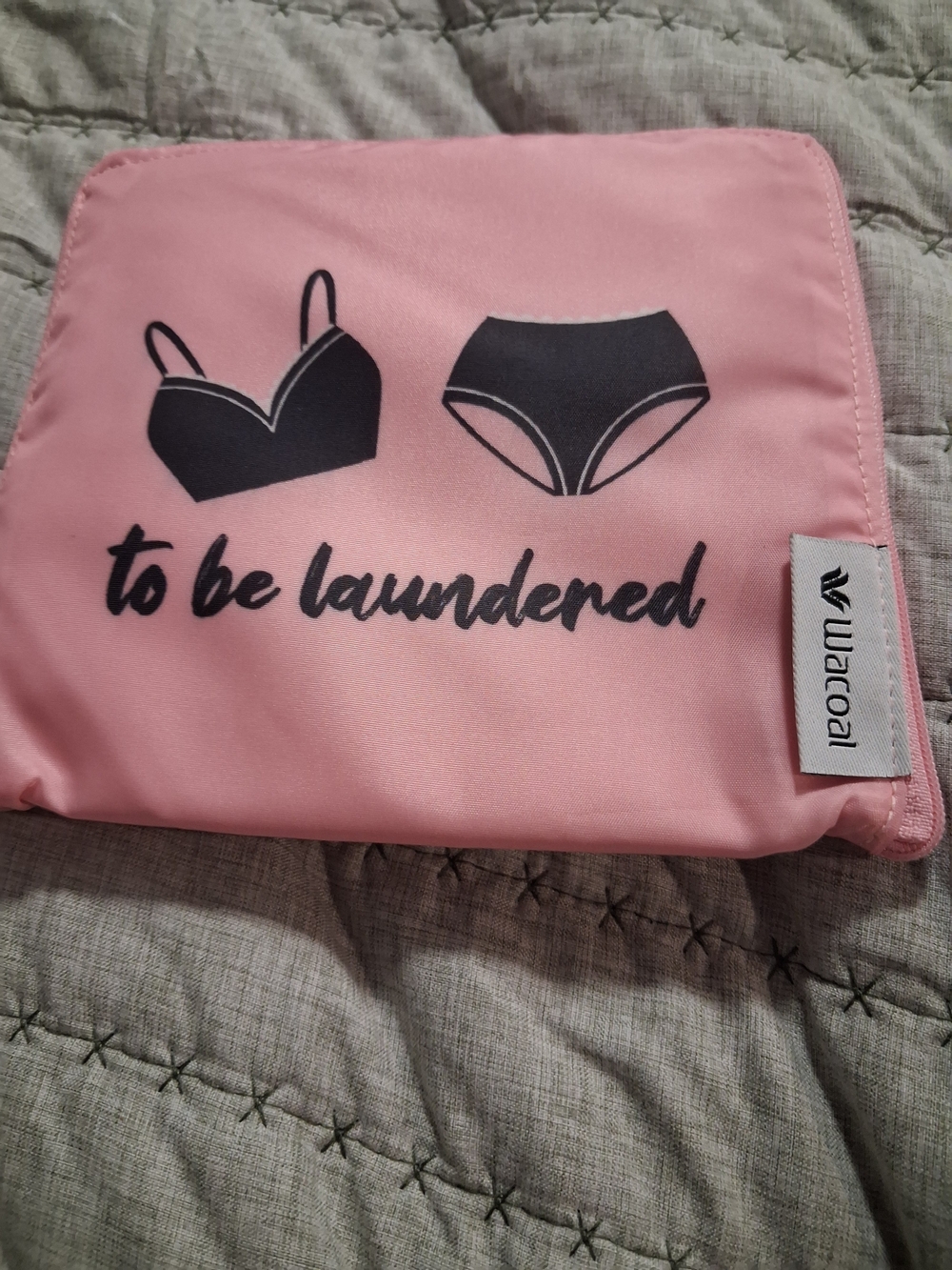 Wacoal Pink Lingerie Wash Pouch with Graphic